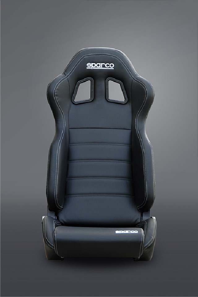 SPARCO(スパルコ) R100バケットシート SKY PVCレザー ブラックレザー/ホワイトステッチ 