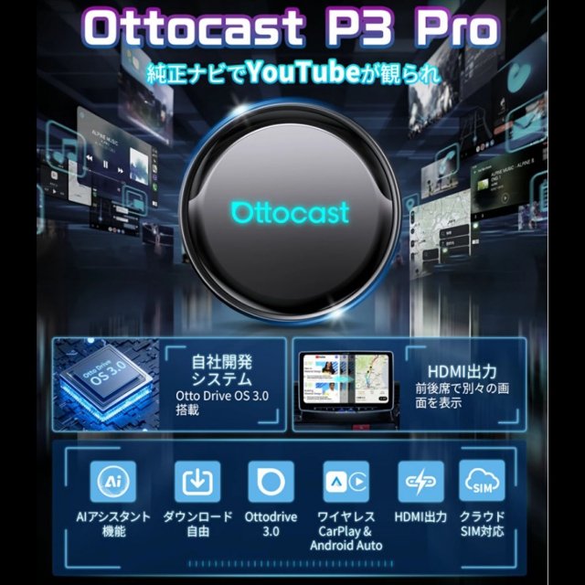 Ottocast(オットキャスト) 国内正規代理店 ottocast オットキャスト P3